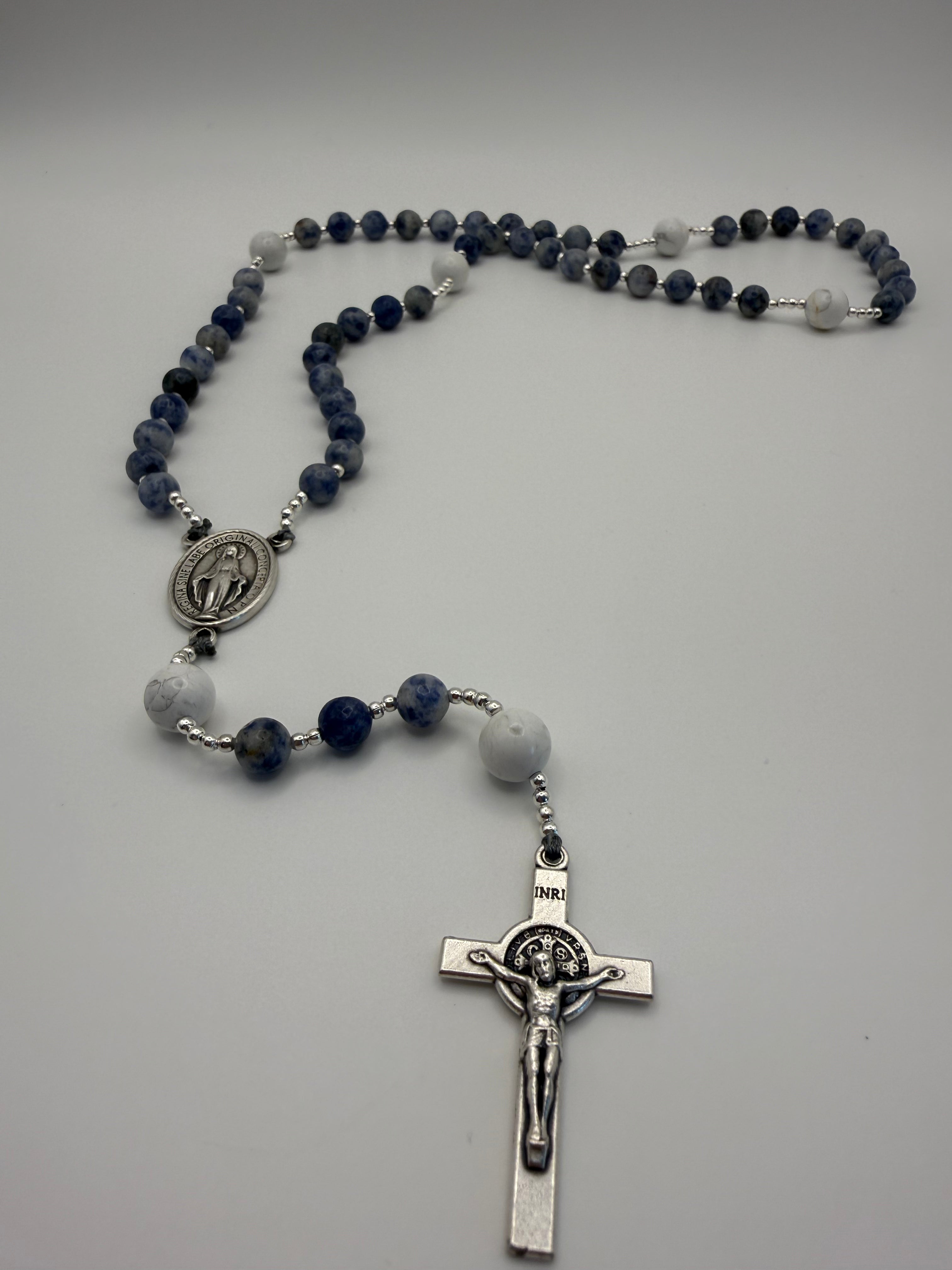 Blue Spot Jasper & White Howlite (Large)