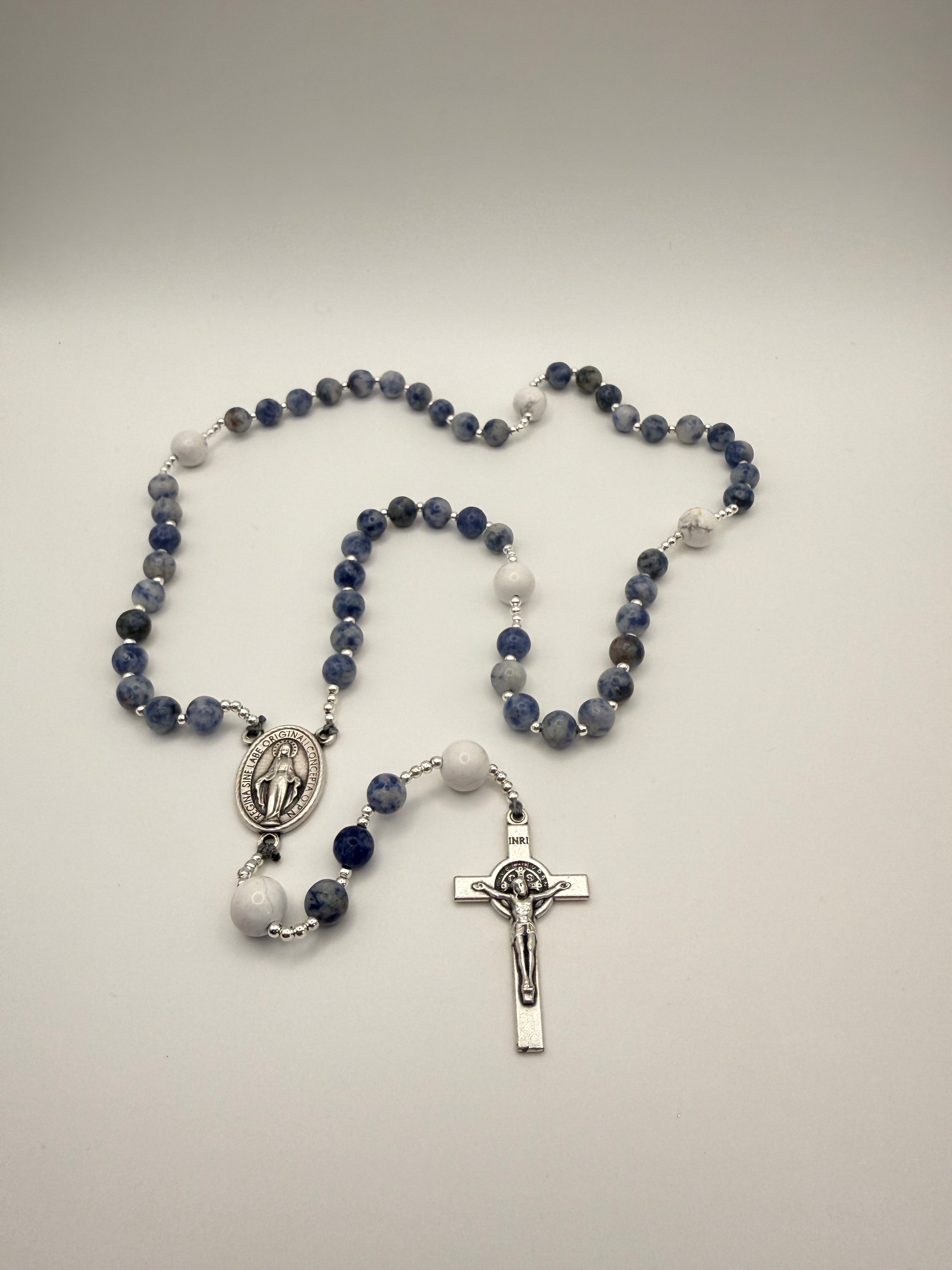 Blue Spot Jasper & White Howlite (Large)