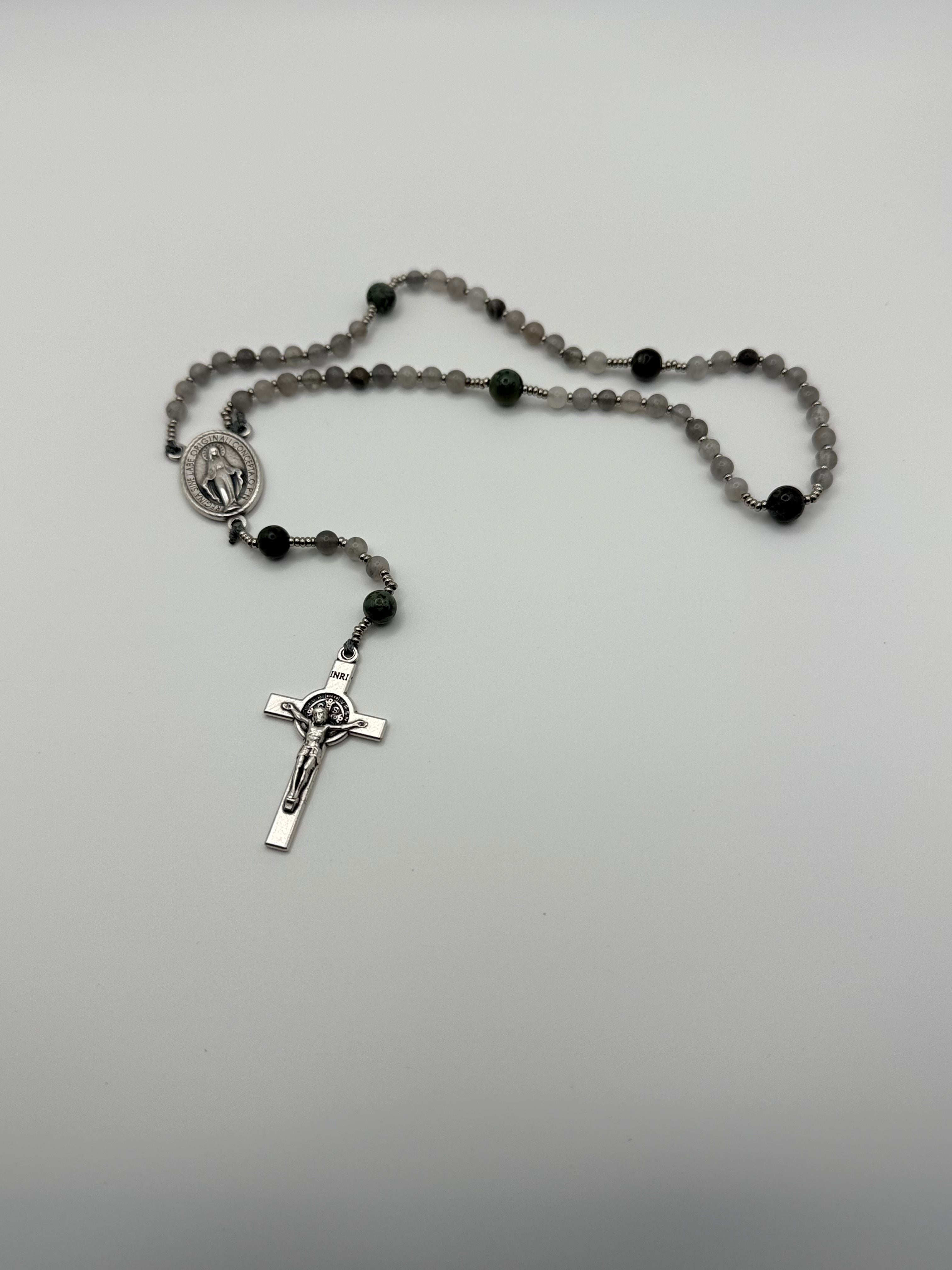 Cloudy Quartz & Kambaba Jasper (Mini)
