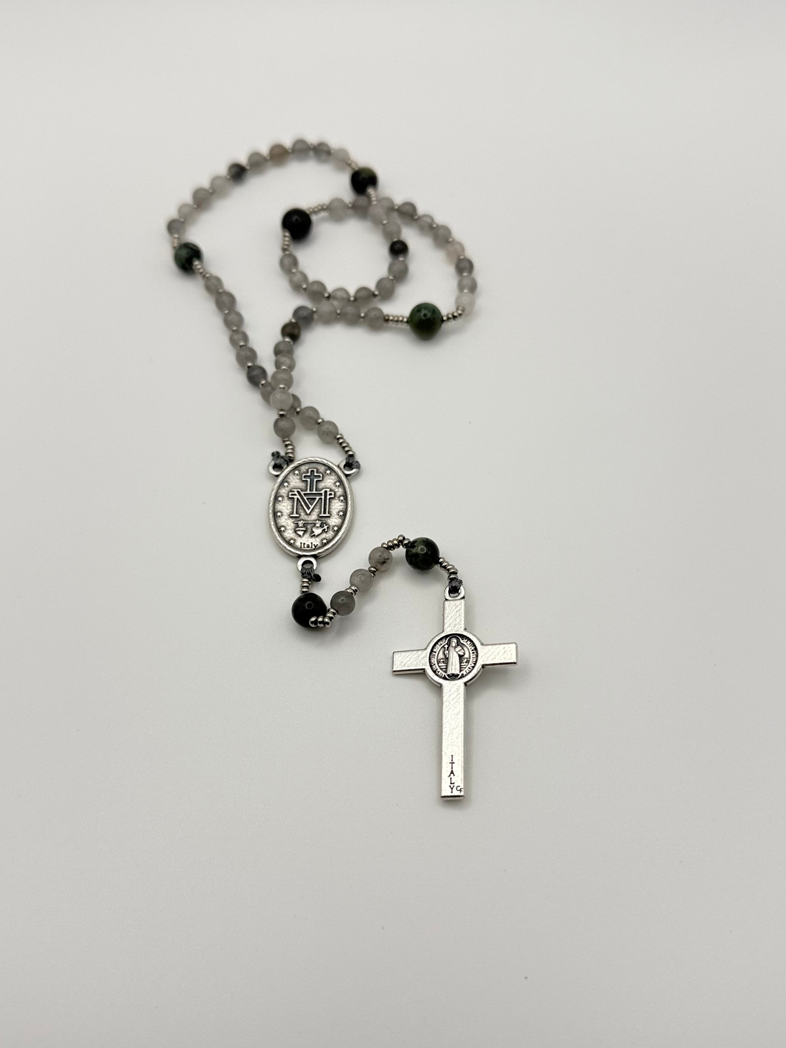 Cloudy Quartz & Kambaba Jasper (Mini)