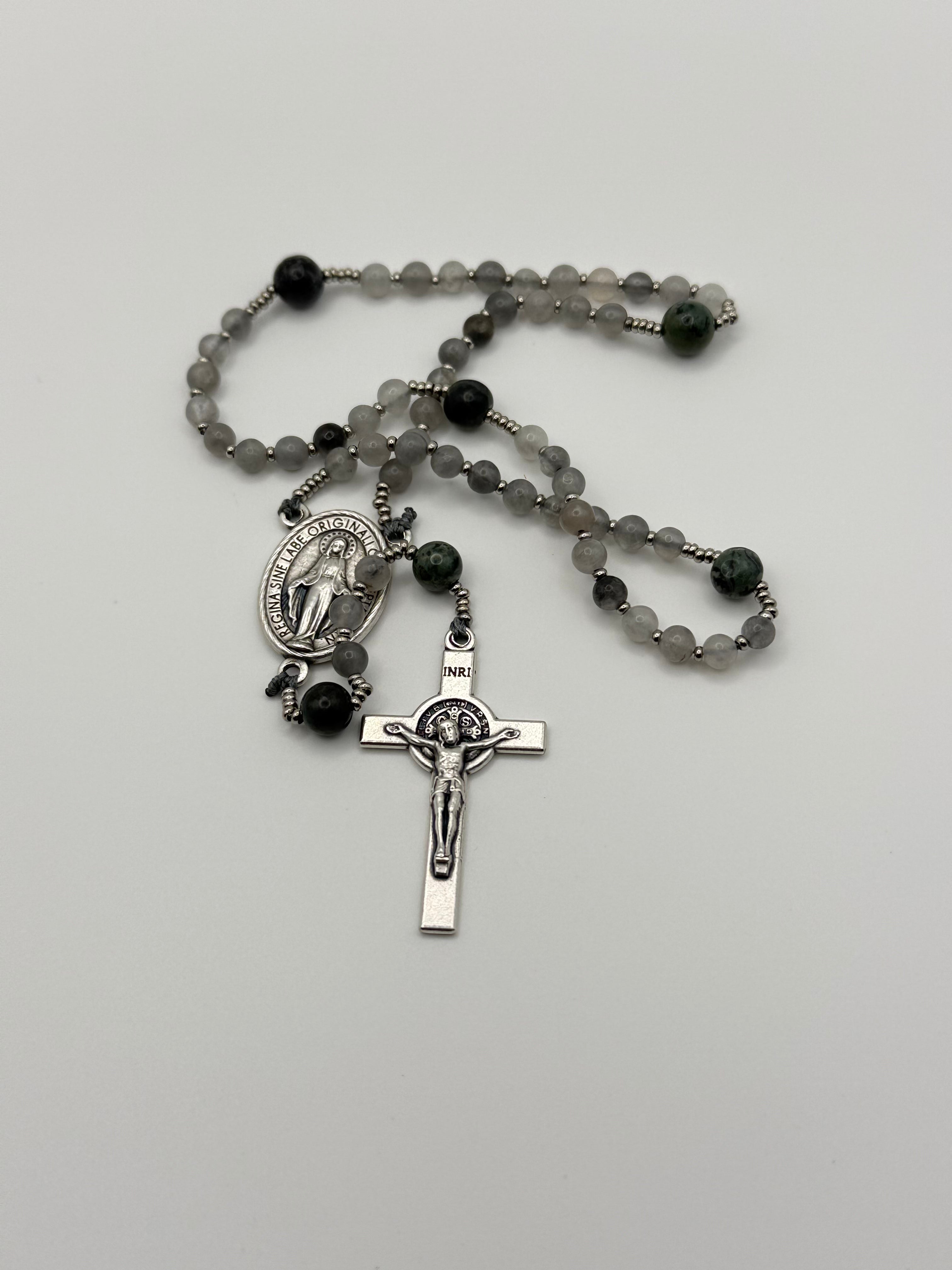 Cloudy Quartz & Kambaba Jasper (Mini)