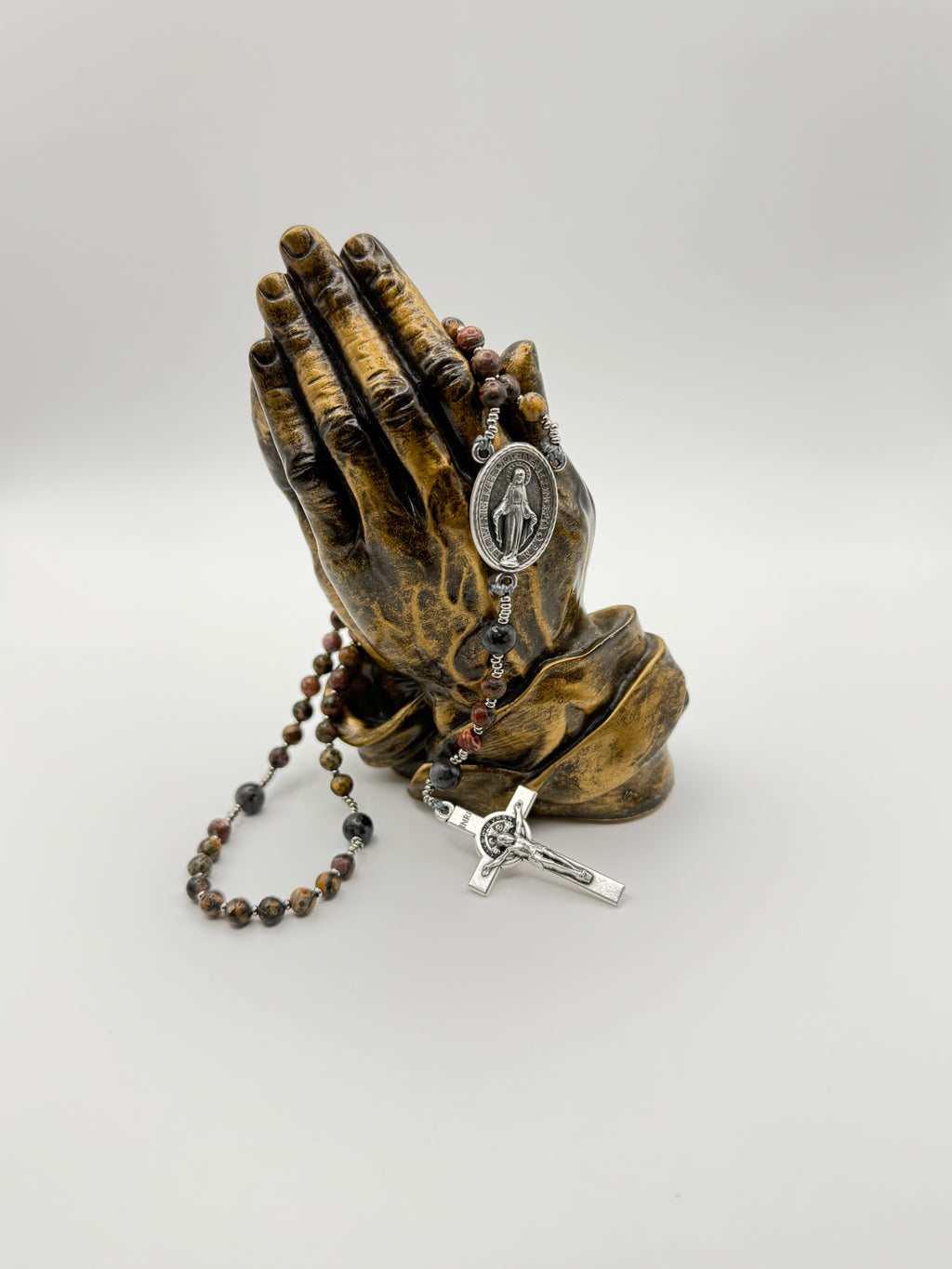 Red Leopard Jasper & Black Larvikite (Mini)