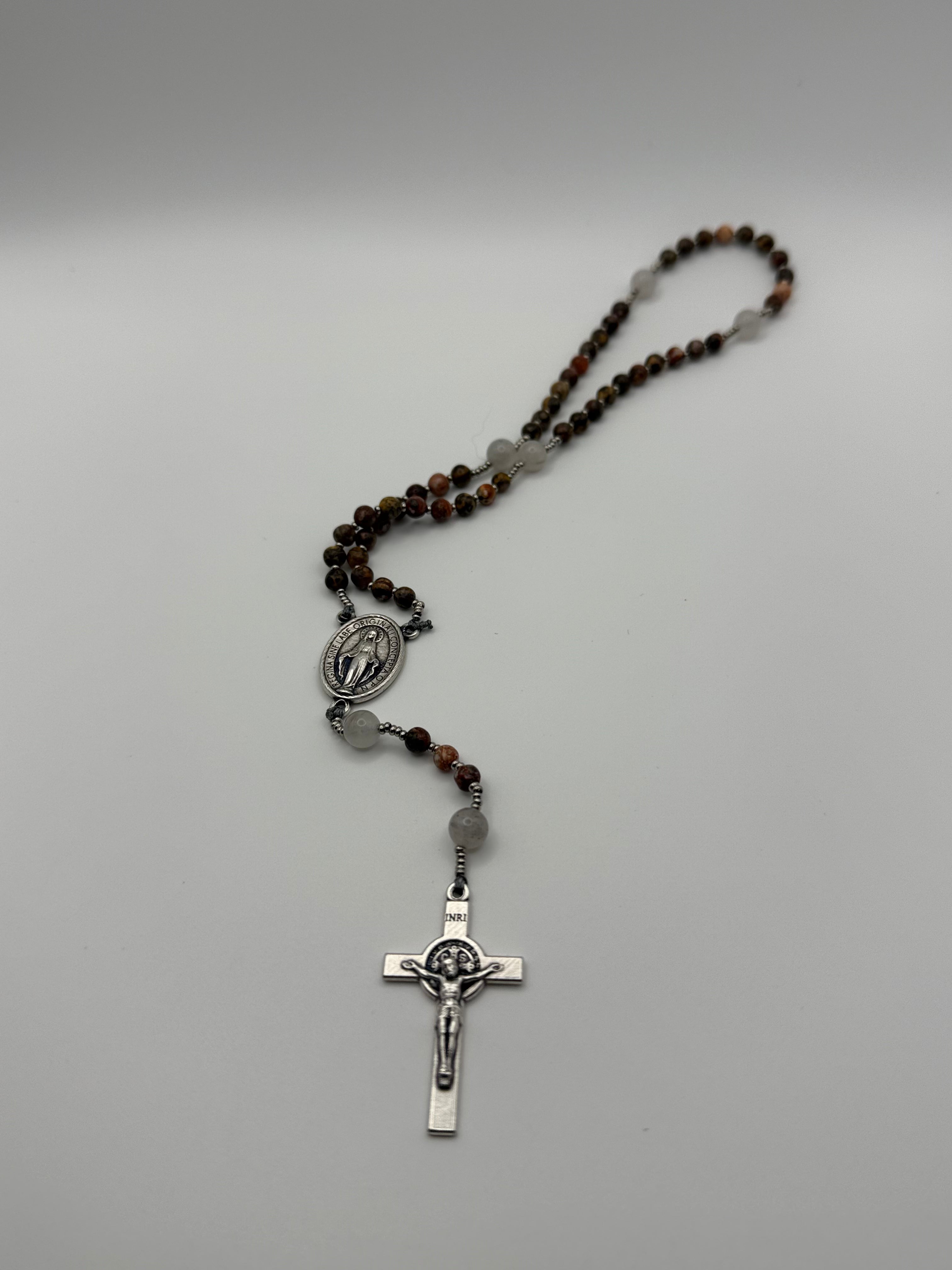 Red Leopard Jasper & Cloudy Quartz (Mini)