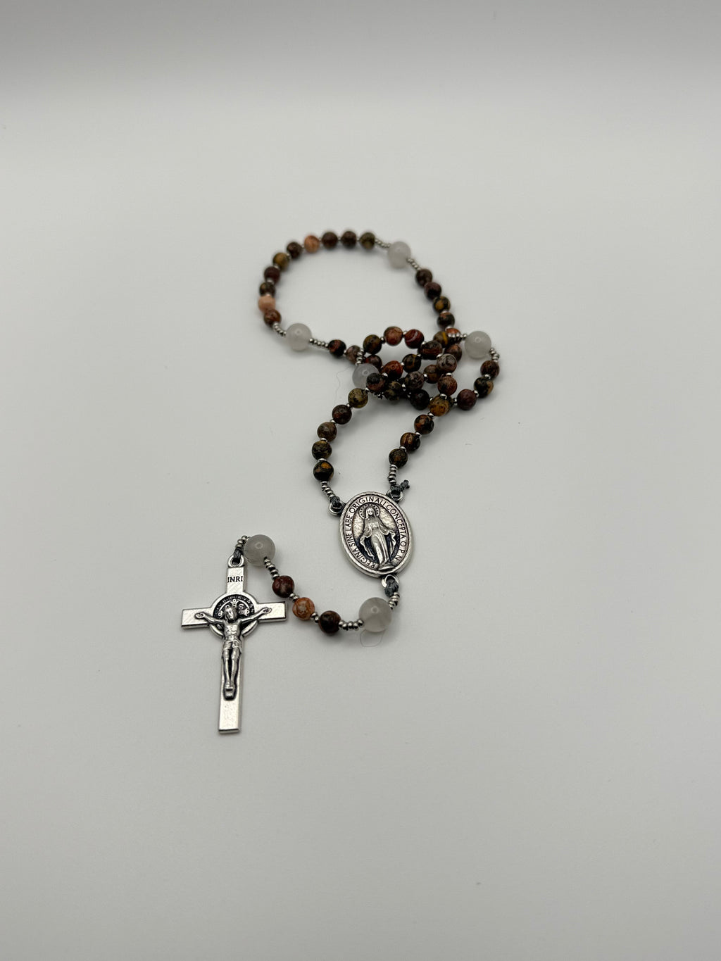 Red Leopard Jasper & Cloudy Quartz (Mini)