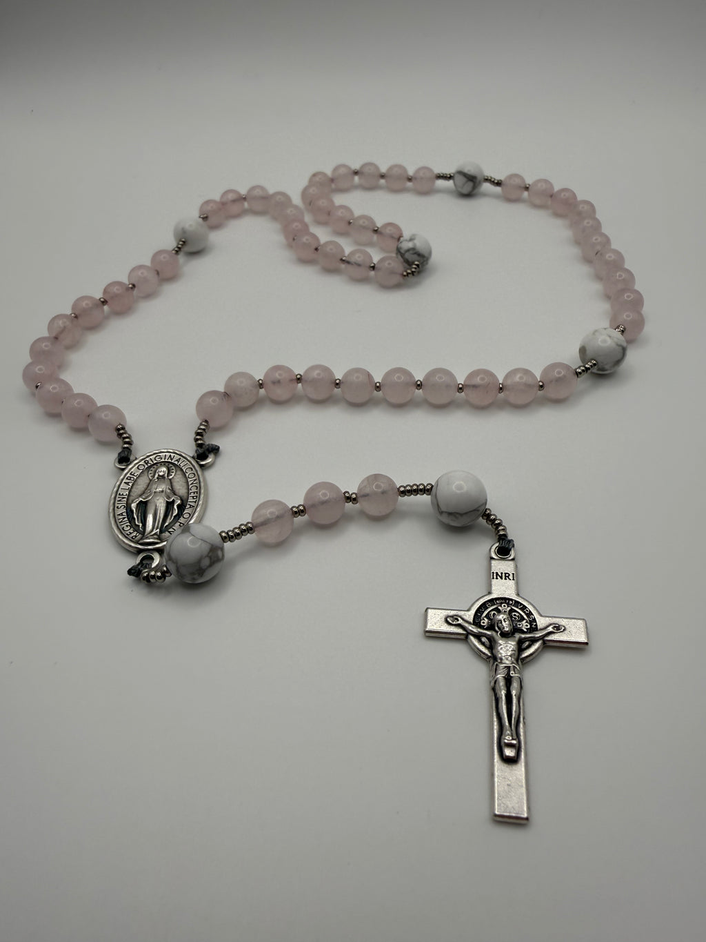Rose Quartz & White Howlite (Small)