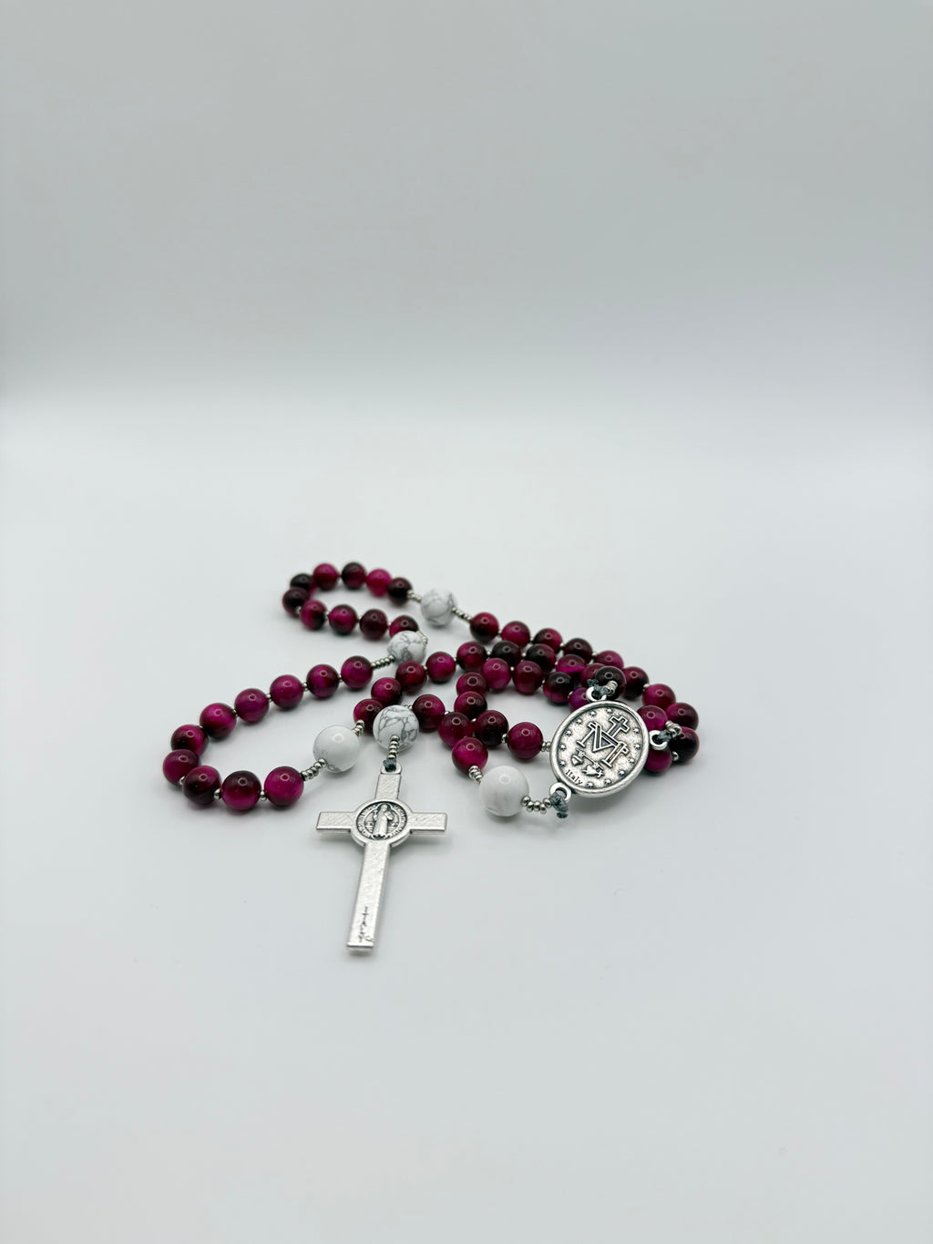 Rose Tiger's Eye & White Howlite (Medium)