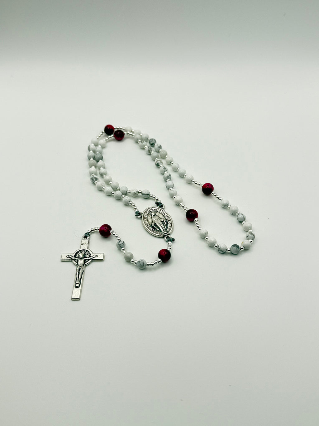 White Howlite & Rose Tiger's Eye (Small)