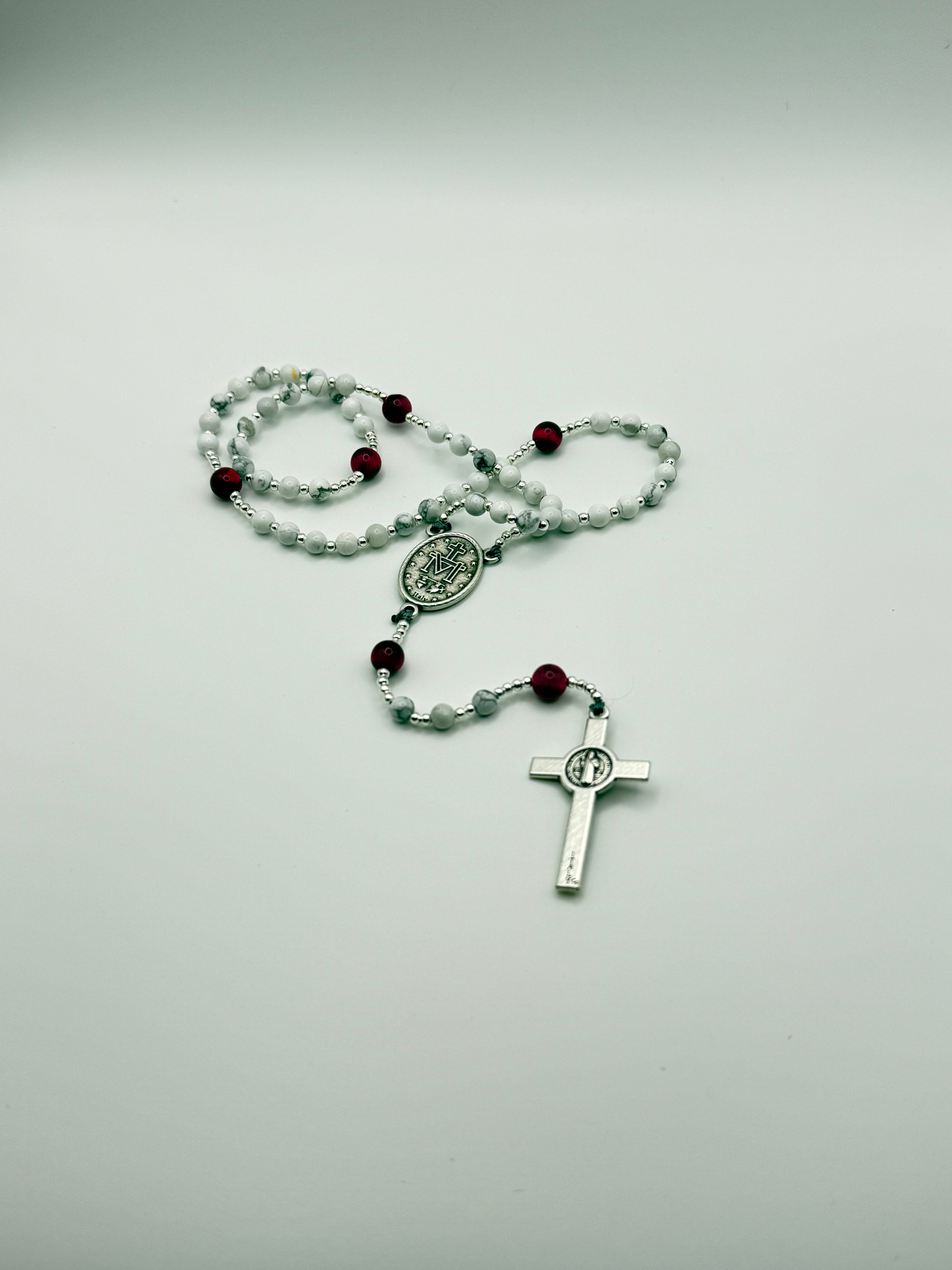 White Howlite & Rose Tiger's Eye (Small)
