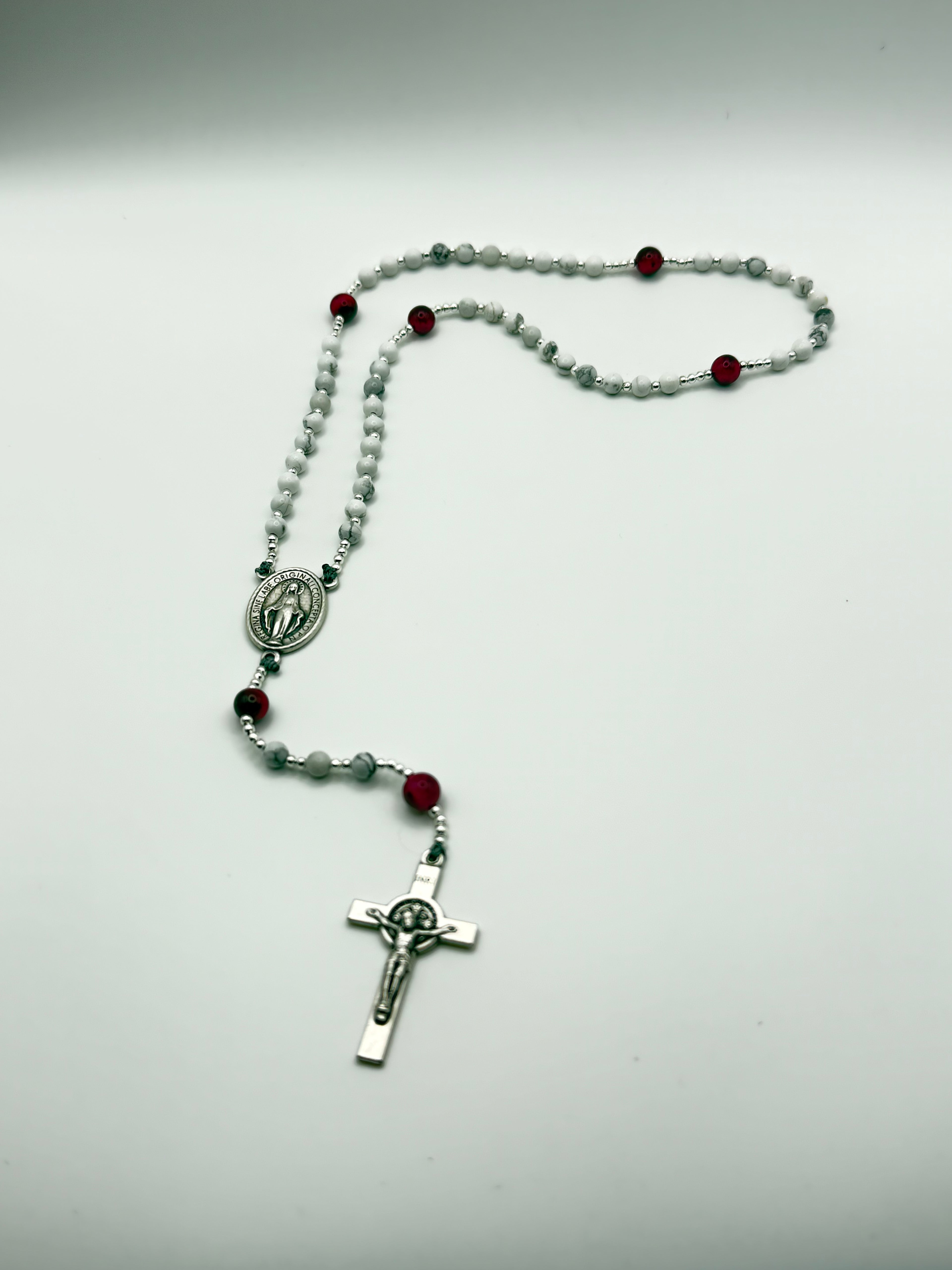 White Howlite & Rose Tiger's Eye (Small)