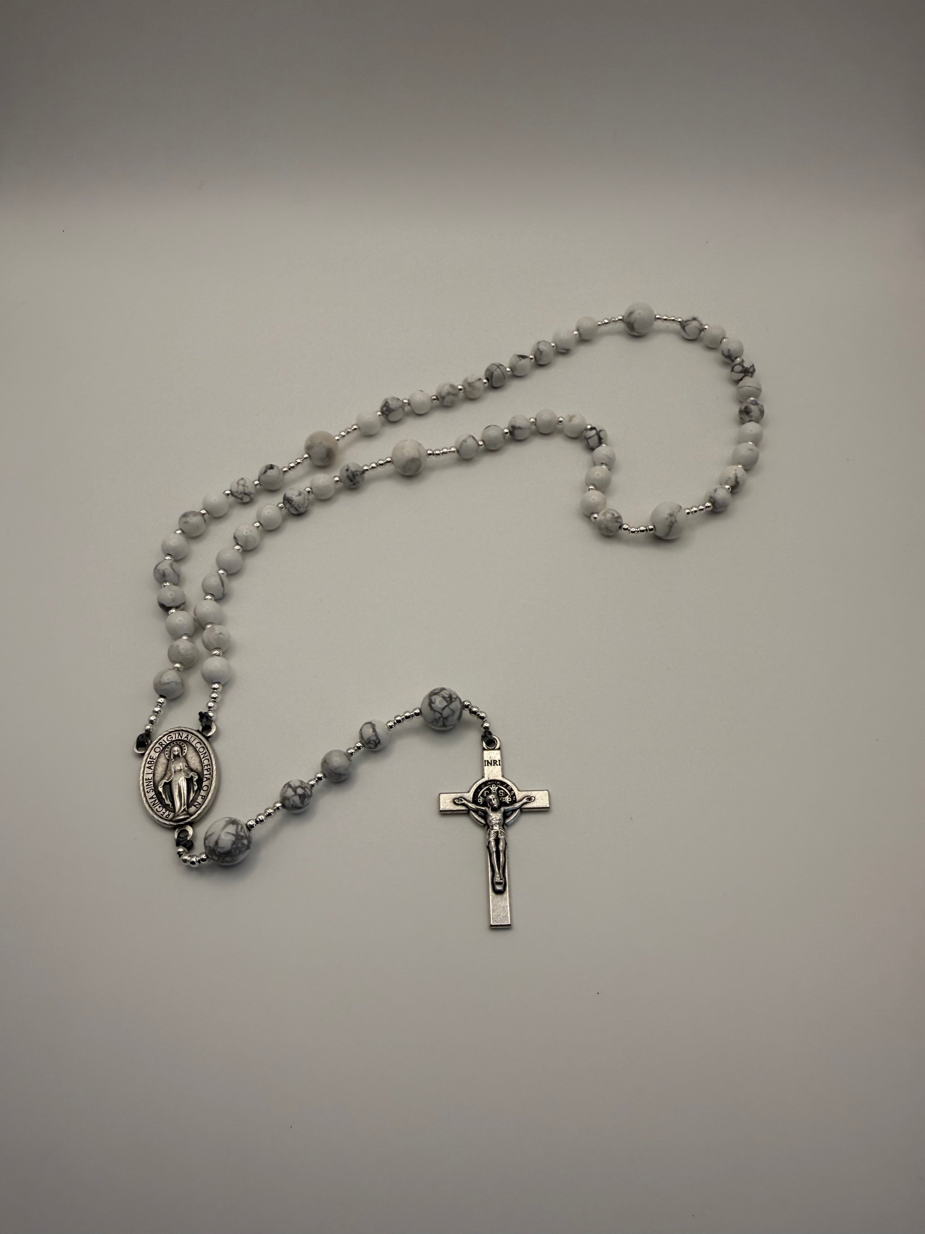 White Howlite & White Howlite (Large)