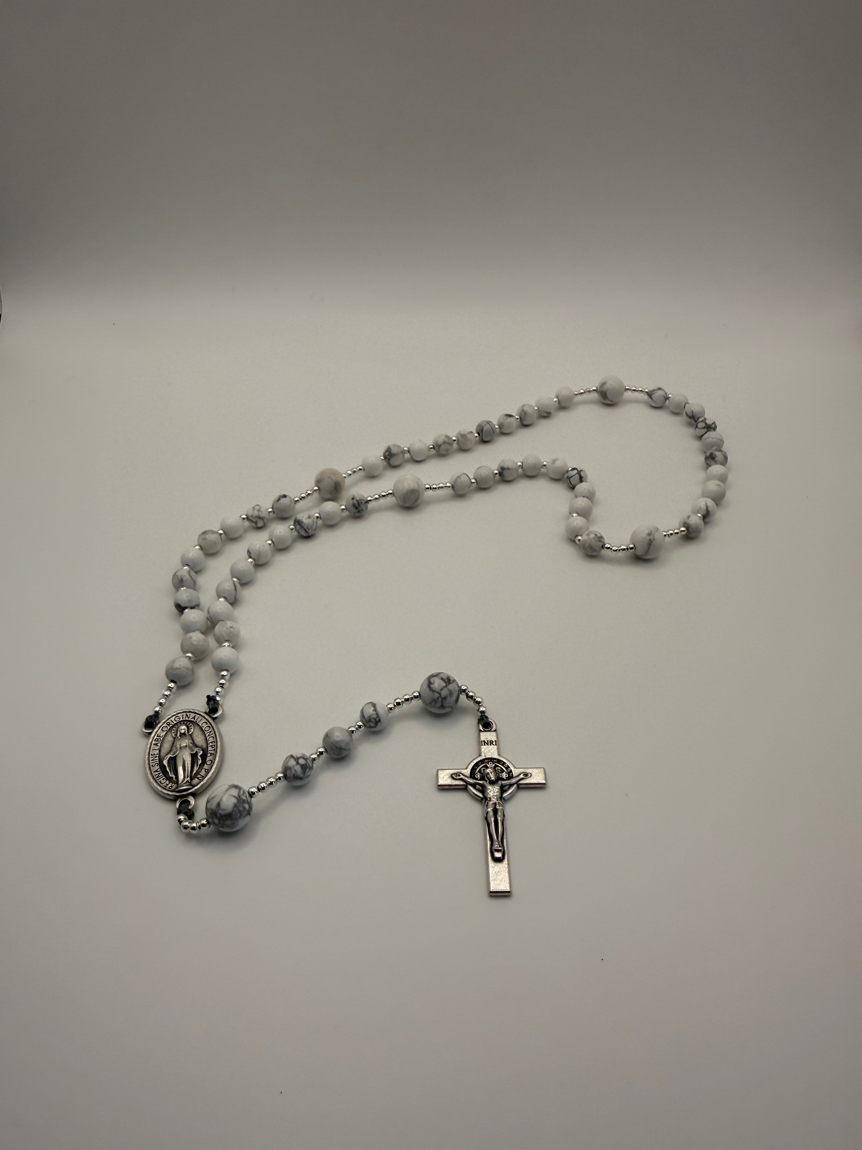 White Howlite & White Howlite (Large)